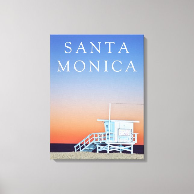 Toile Plage de père Noël Monica | Los Angeles, Californi (Recto)