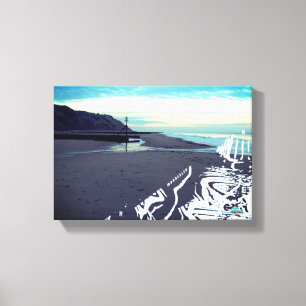 Toile Plage de problème dans Mundesley, R-U par la