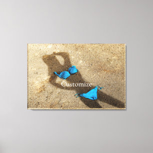 Toile Plage de sable de bikini bleu Thunder_Cove
