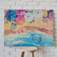Plage d'été Watercolor