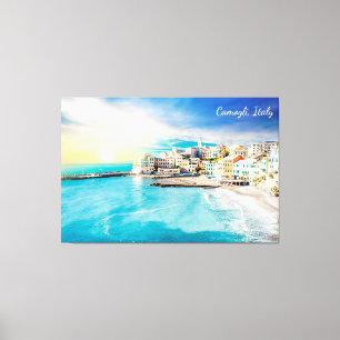 Toile Plage d'Italie Océan Méditerranée Peinture Scéniqu