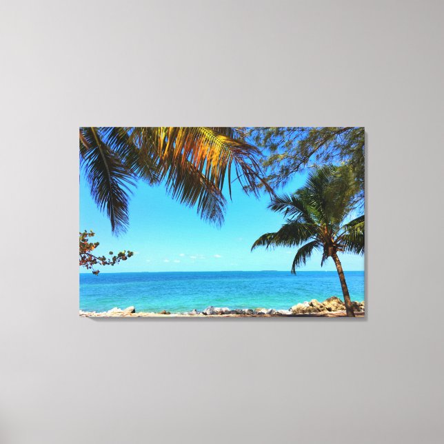 Toile Plage Floride Palmiers (Recto)
