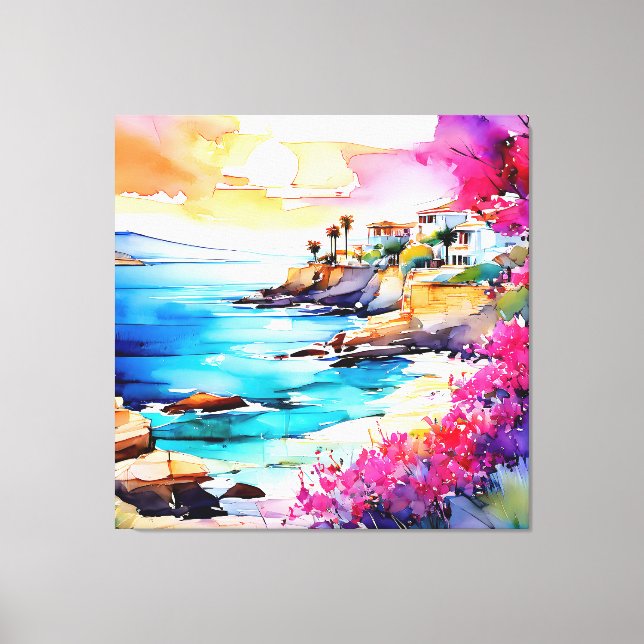 Toile "Plage isolée" (Recto)