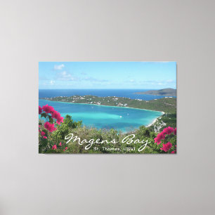 Toile Plage tropicale de Magens Bay St. Thomas, ÎVI