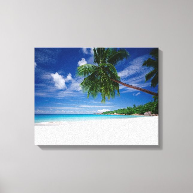 Toile Plage tropicale | Seychelles (Recto)