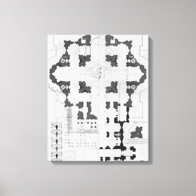 Toile Plan de la basilique Saint-Pierre (Recto)