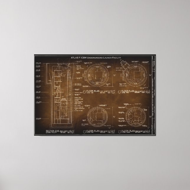 Toile Plan directeur Premier US ICBM Nuclear Missile c.  (Recto)
