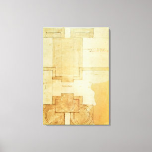 Toile Plan du tambour de la coupole de l'église