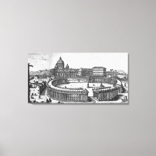 Toile Plan original de Bernini pour le Carré de Saint-Pi