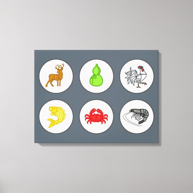 Toile Planche de crabe de poisson - Sepia (Recto)