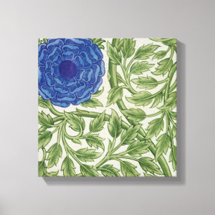 Toile Plante avec une fleur bleue (la semaine sur le