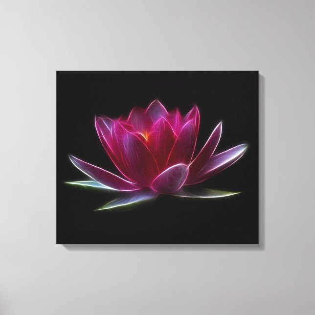 Toile Plante d'eau à fleurs Lotus (Recto)