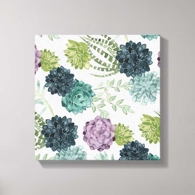 Toile Plante Happiness Collection Motif Succulent 5 (Recto)