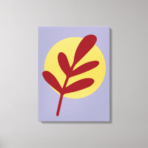 Toile Plante rouge Jaune