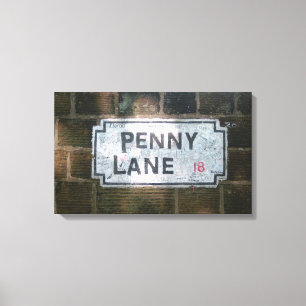 Toile plaque de rue de ruelle de penny