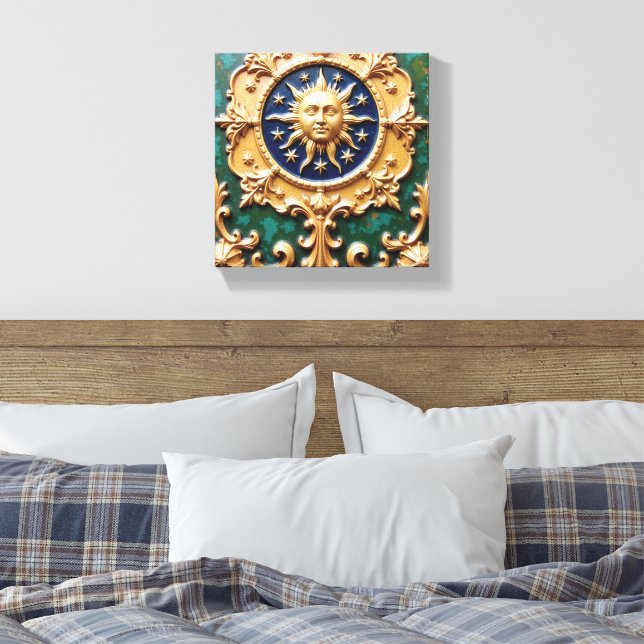 Toile Plaque du Soleil Doré Céleste (Insitu(Chambre))