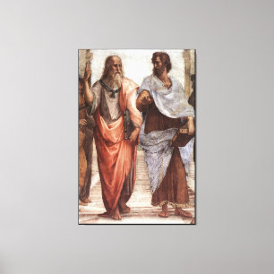 Toile Platon et Aristote / École d'Athènes de Raphaël /