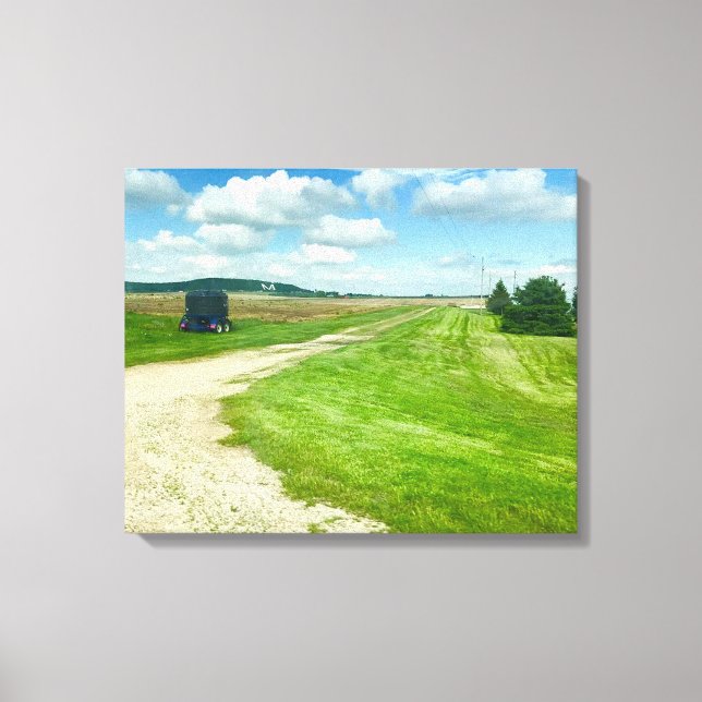 Toile Platteville, Wisconsin, Midwest, "The M" Art (Recto)