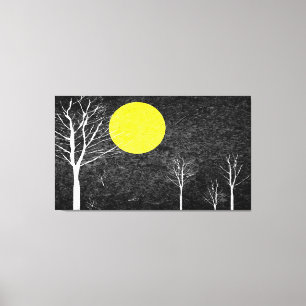 Toile Pleine lune de nuit Peinture Abstraite 2