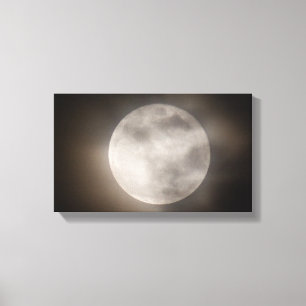 Toile Pleine lune partiellement nuageuse, Ohio