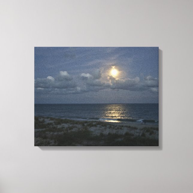 Toile Pleine lune sur l'océan (Recto)
