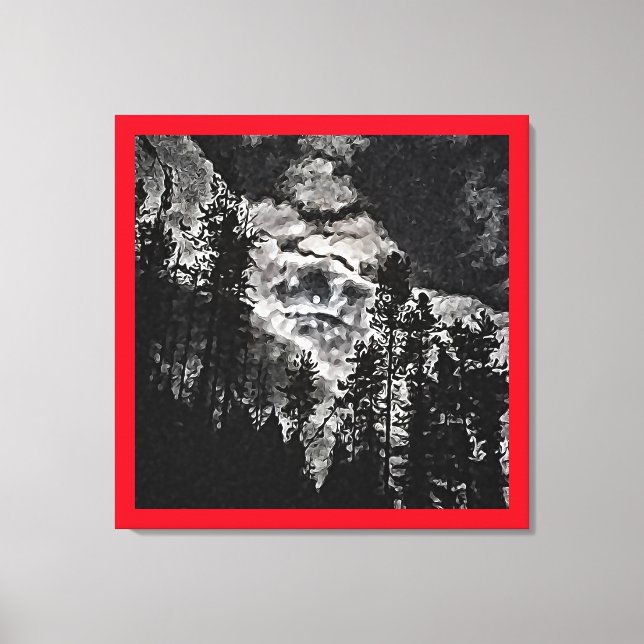 Toile Pleine lune sur une nuit nuageuse Poster d'art Abs (Recto)