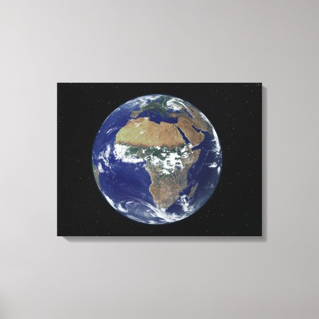 Toile Pleine Terre montrant l'Afrique et l'Europe (Recto)