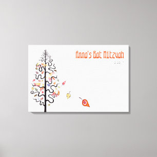 Toile Plongée Feuille Oiseaux et abeilles Panneau d'insc