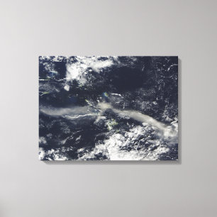 Toile Plume de cendre des collines de Soufriere,