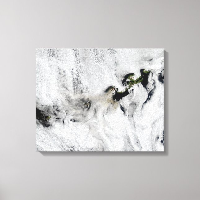 Toile Plume du volcan Okmok, îles Aléoutiennes 2 (Recto)