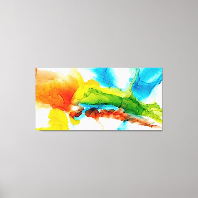 Toile Plume primaire - aquarelles (Recto)