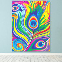 Plumes de paon Art Abstrait