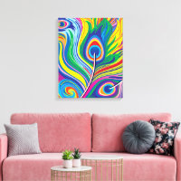 Plumes de paon Art Abstrait