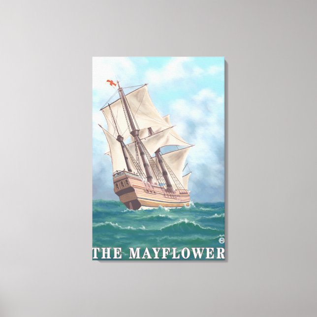 Toile Plymouth, MassachusettsVue du Mayflower (Recto)