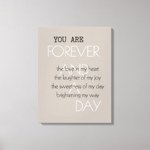 Toile Poème de Forever et A Day (écrit par moi)