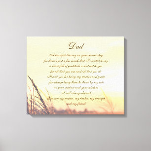 Toile Poème papa