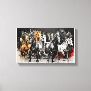 Toile Poignées de dérapage - Troupeau de chevaux dynamiq