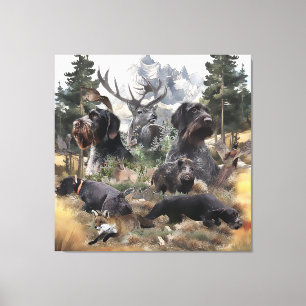 Toile Pointeur À poils durs allemand