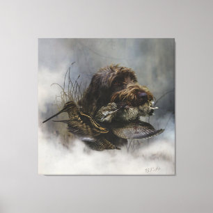 Toile Pointeur à poils durs Griffon, Chasse à la bécasse