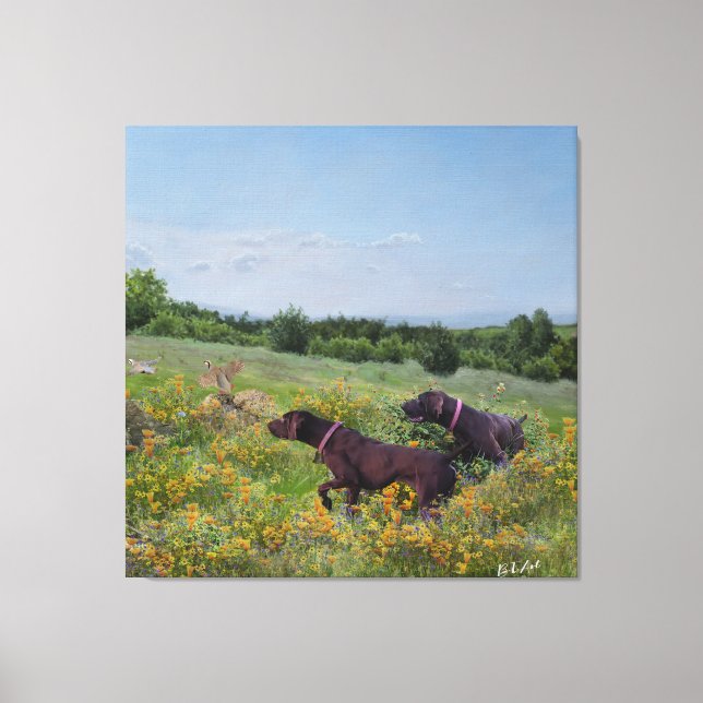 Toile Pointeurs allemands à poils courts (Recto)