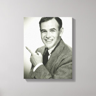 Toile Pointing homme d'affaires