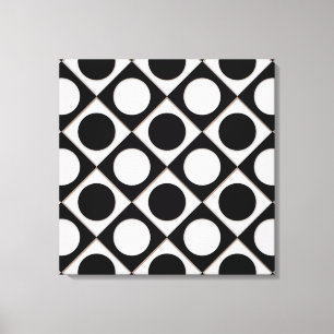 Toile Points & Carrés / noir blanc + vos idées