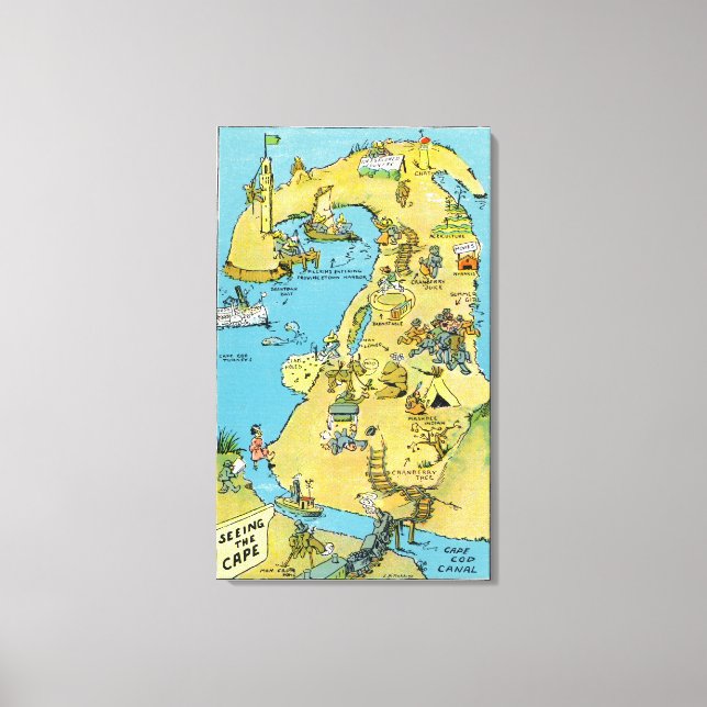 Toile Points d'intérêt sur Cape Cod (Recto)