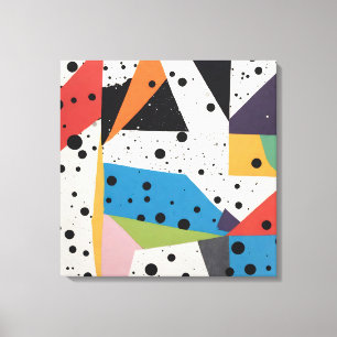 Toile Points noirs en papier collage