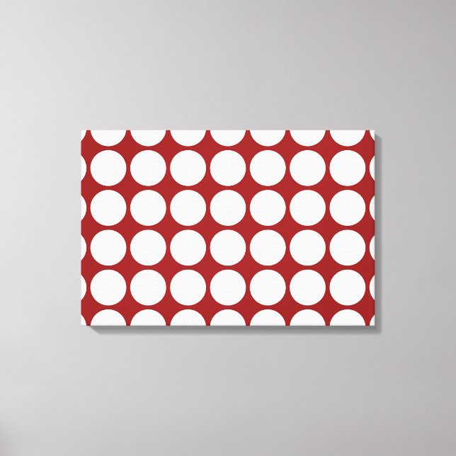 Toile Pois blancs en rouge (Recto)