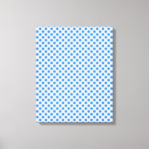 Toile Pois bleu avec l'arrière - plan personnalisable