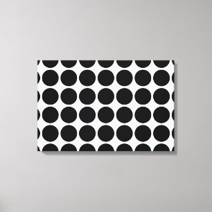 Toile Pois noirs en blanc