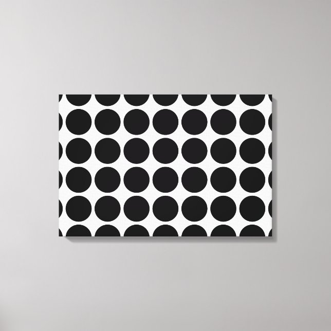 Toile Pois noirs en blanc (Recto)