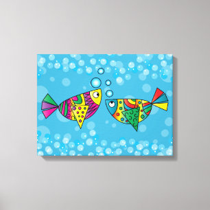 Toile Poisson Abstrait