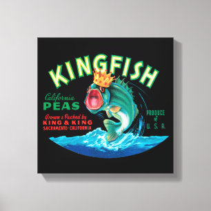Toile Poisson basse portant une couronne sur un Arrière 